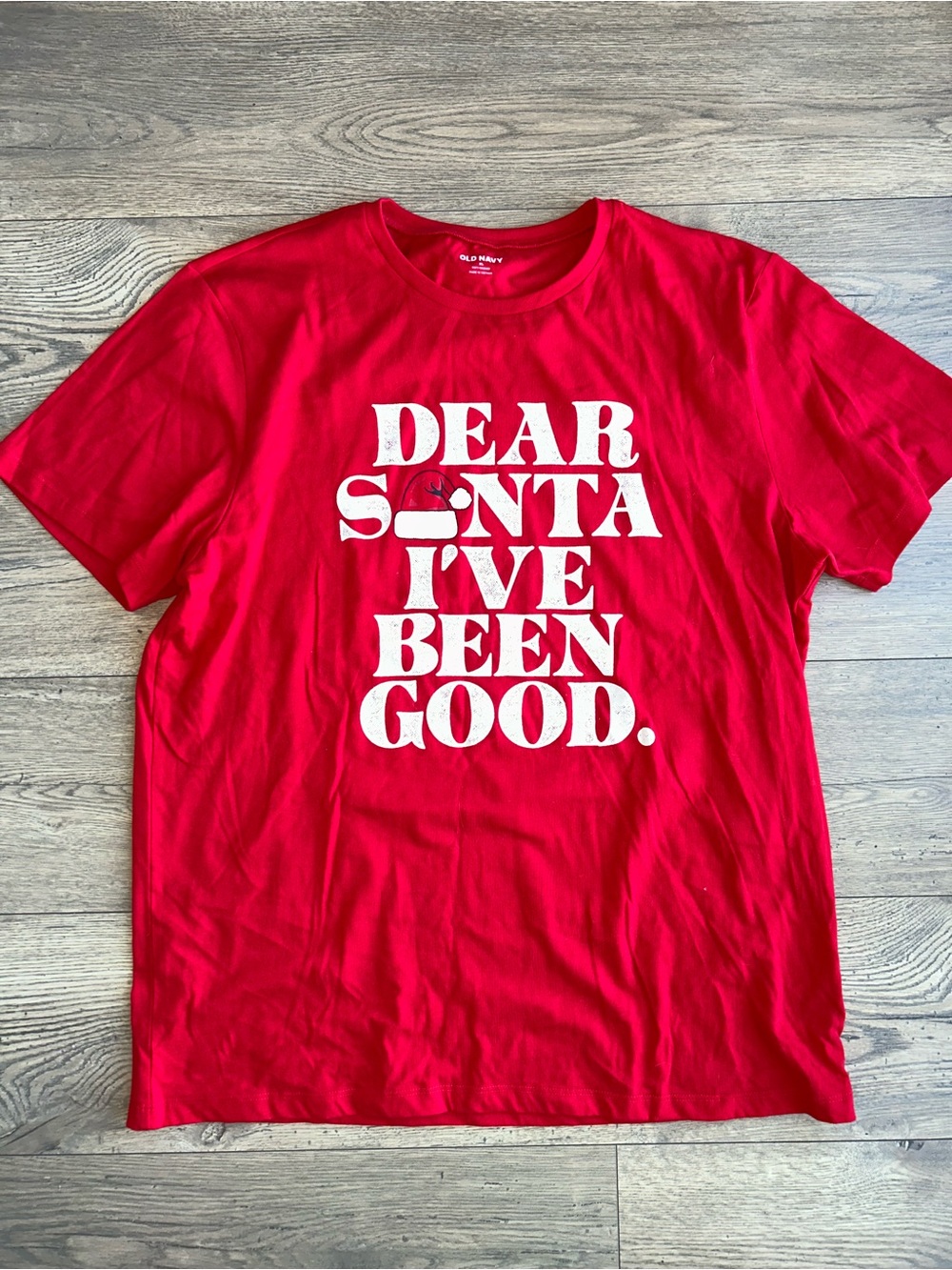 Old Navy Red Graphic 'Dear Santa I've Been Good' Tee